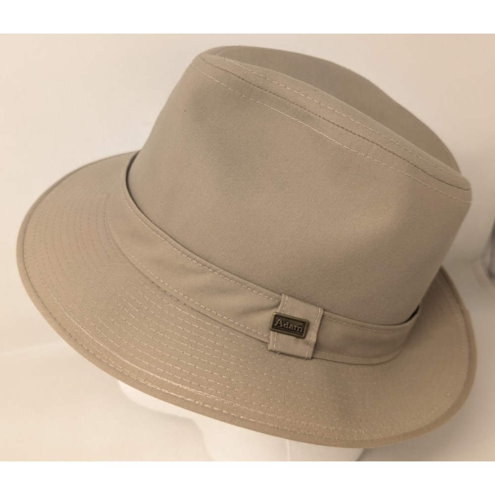 Vintage Adams Fedora Men's Rain Hat Waterproof Tan Size Medium 7 - 7 1/8 USA
